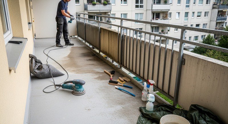 Balkonreinigung und Reparaturen